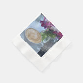 Latte en zoete erwtenbloemen servet (Hoek)