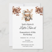 Latte Fun Coffee 40th Adult Birthday Kaart (Voorkant)