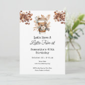 Latte Fun Coffee 60th Adult Birthday Kaart (Staand voorkant)