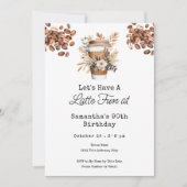 Latte Fun Coffee 90th Adult Birthday Kaart (Voorkant)