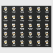 Latte Funny Coffee Pun Dark BG Cadeaupapier (Vlak)