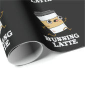 Latte Funny Coffee Pun Dark BG Cadeaupapier (Rol Hoek)