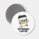 Latte Funny Coffee Pun Magneet (Voorkant / Achterkant)