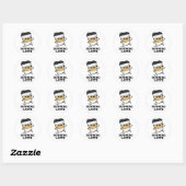 Latte Funny Coffee Pun Ronde Sticker (Vel)