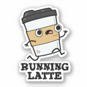 Latte Funny Coffee Pun Sticker