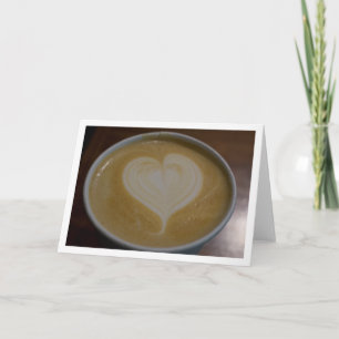 Latte Heart Caffeine Addict Coffee Lover Blank Kaart