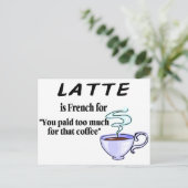 Latte is Frans voor... Briefkaart (Staand voorkant)