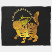 LATTE KAT FLEECE DEKEN! DEKEN (Voorkant (Horizontaal))