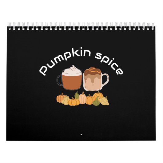 Latte koffie drink grappig modern pompoen kruid kalender (Hoes)