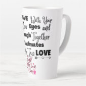 Latte koffiedrink mok (Rechterhoek)