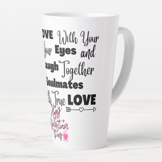 Latte koffiedrink mok (Rechterhoek)