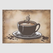 Latte koffiekopjes / decoupage tissuepapier (Voorkant)