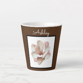 Latte koffiemok met monogram latte mok
