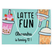 Latte leuke koffie bobba thee verjaardag groot cadeauzakje (Achterkant)