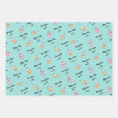 Latte leuke koffie bobba thee verjaardag inpakpapier vel (Voorkant 3)