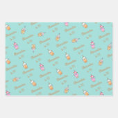 Latte leuke koffie bobba thee verjaardag inpakpapier vel (Voorkant 3)