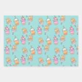 Latte leuke koffie bobba thee verjaardag inpakpapier vel (Voorkant 2)