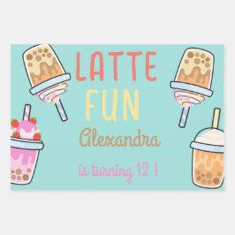 Latte leuke koffie bobba thee verjaardag inpakpapier vel