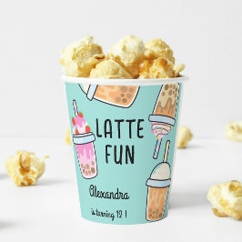 Latte leuke koffie bobba thee verjaardag papieren bekers