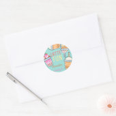 Latte leuke koffie bobba thee verjaardag ronde sticker (Envelop)