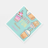 Latte leuke koffie bobba thee verjaardag servet (Hoek)