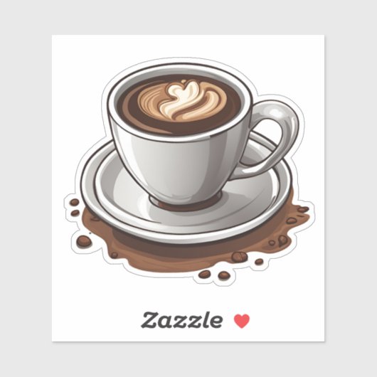 Latte Liefde Waterdicht Sticker (Vel)