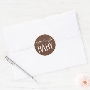 Latte Love Baby is het brouwen van koffie Baby sho Ronde Sticker