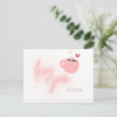 Latte Love-Briefkaart Briefkaart (Staand voorkant)