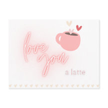 Latte Love-Briefkaart