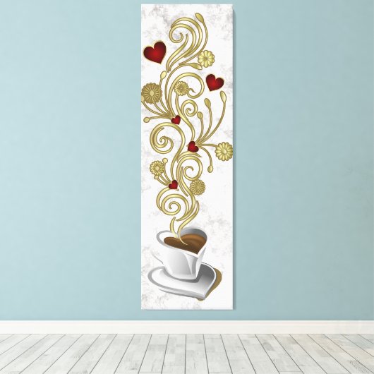 Latte Love Canvas Afdruk (Insitu (Houten vloer))
