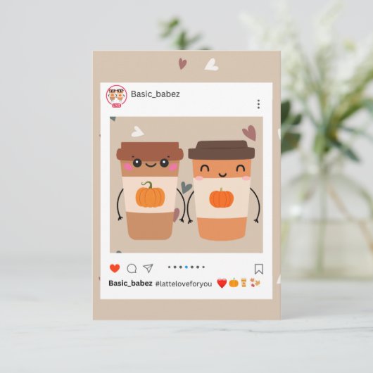 Latte Love Jubileum Kaart (Staand voorkant)