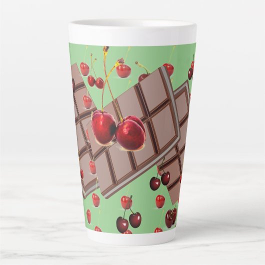 Latte Lover Cherries Latte Mok (Voorkant)