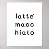 Latte macchiato - minimalistic typography poster (Voorkant)