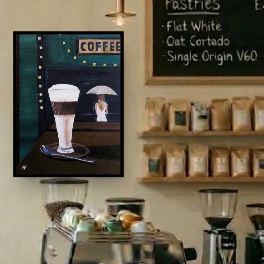 Latte Macchiato Schilderij van Alfred Fox Canvas Afdruk
