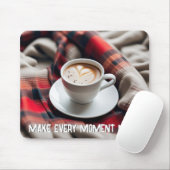 Latte met hart op een deken muismat (Met muis)