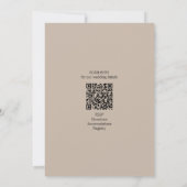 Latte Mocha Zwarte Liefde Script Minimalistische T Kaart (Achterkant)