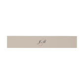 Latte Mocha Zwarte Script Minimalistische Trouwkaa Uitnodigingen Wikkel (Vlak)