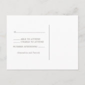 Latte Modern Deco RSVP Briefkaart (Achterkant)