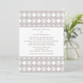 Latte Modern Deco Wedding Invite Kaart (Staand voorkant)