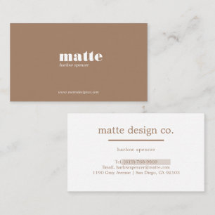 Latte Modern Eenvoudig Elegant Professioneel Visitekaartje