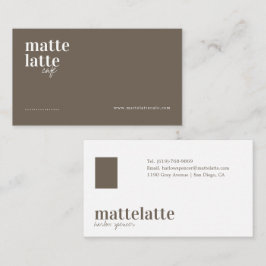 Latte | Modern minimalistische legant professional Visitekaartje