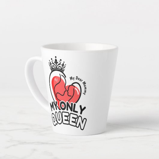 Latte Mok 12oz: Mijn enige Queen (Linkerhoek)