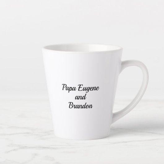 Latte Mok 12oz: Mijn vader Mijn oude ik (wit) (Rechts)