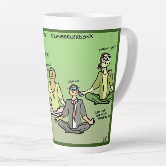 Latte mok aanbesteden (Rechterhoek)