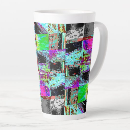Latte mok – Abstract raster (Rechterhoek)
