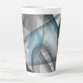 Latte Mok Abstracte Trend Interieur Decor Blauwe O (Voorkant)