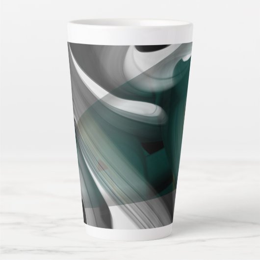 Latte Mok Abstracte Trend Interieur Decor Groen (Voorkant)