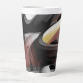 Latte Mok Abstracte Trend Interieur Decor Zwart (Voorkant)