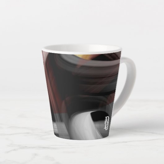 Latte Mok Abstracte Trend Interieur Decor Zwart (Rechterhoek)