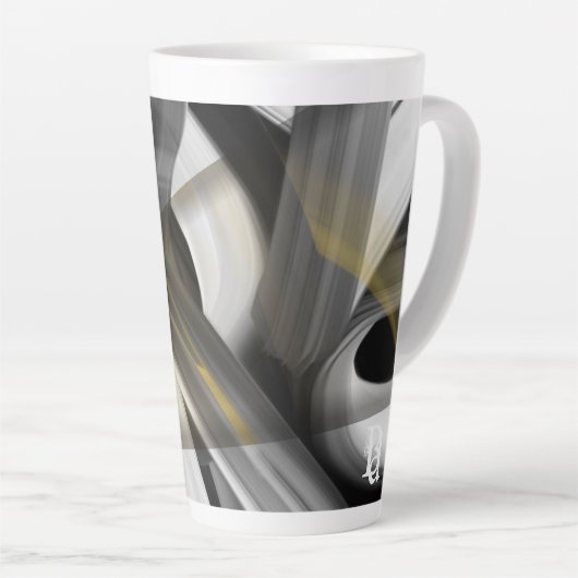 Latte Mok Abstracte Trend Interieur Decor Zwart (Rechterhoek)